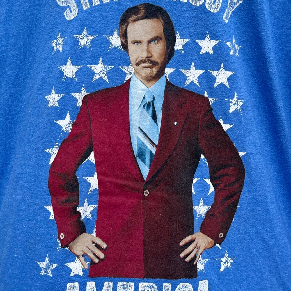 Stay Classy America Anchorman T Shirt Mens Large Blue Will Farrell Humorous